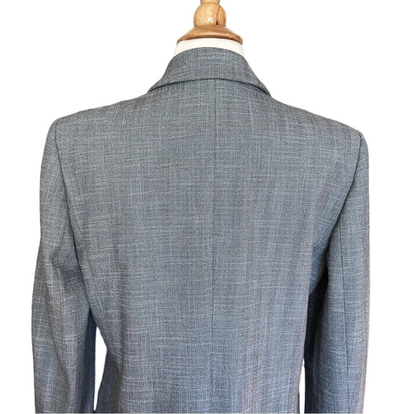 CLUB MONACO Double Breasted Blazer Jacket Gray Aditha Power Tailored, Size 12 - Picture 9 of 16